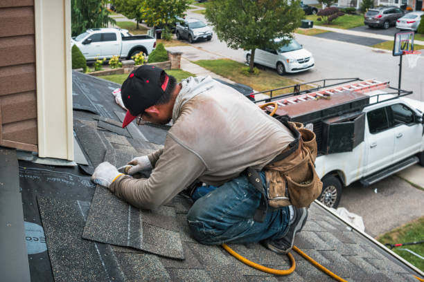 Professional Roof Replacement technician working in Danevang, TX